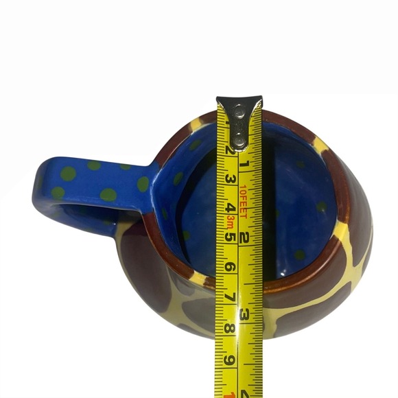 Giraffe Print Ceramic Mug Safari Animal Boho Whimsical Cottagecore Coffee Cup - Picture 8 of 9